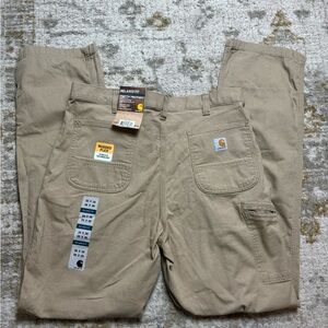 Carhartt Pants Khaki Rugged Flex Rugby Dungaree Relaxed Fit Men’s 38 X 36 NEW